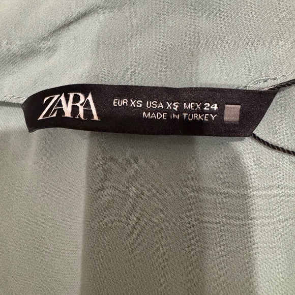 ZARA Sea Green Belted Jumpsuit – Size XS – New - Picture 6 of 7